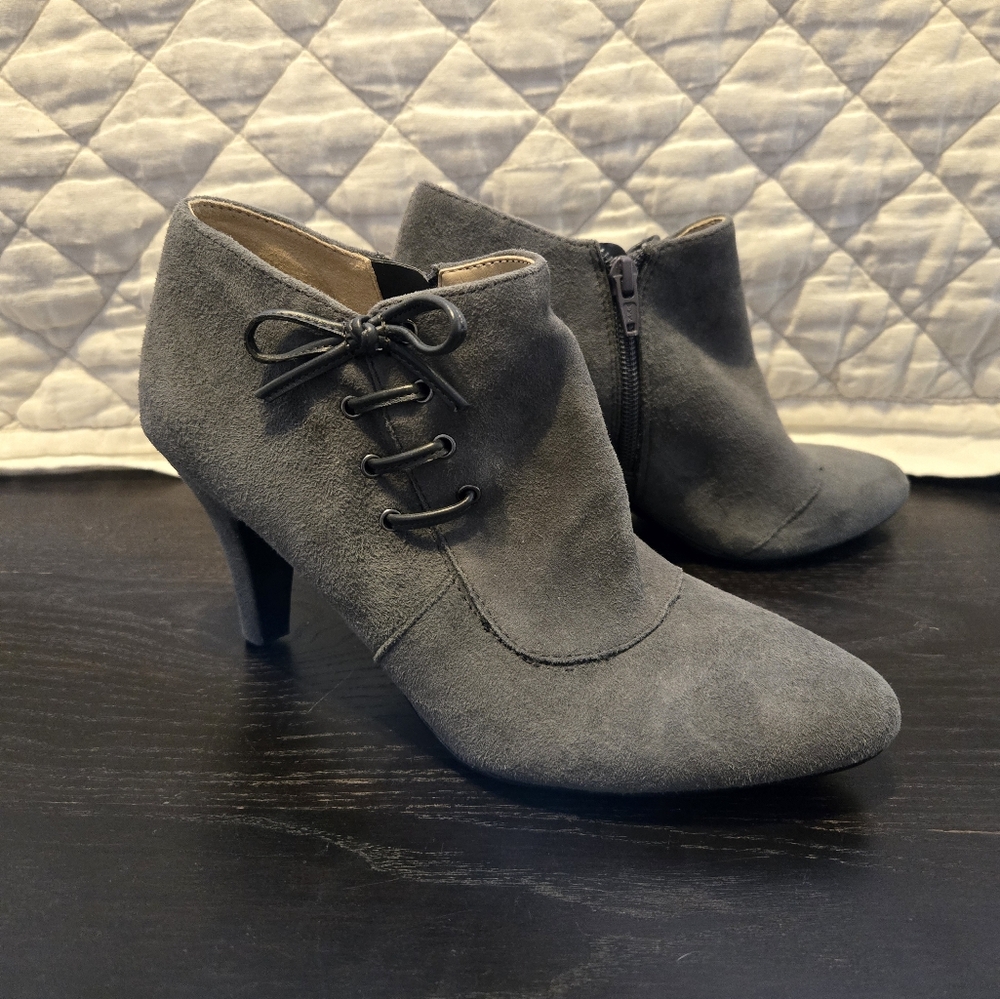 Naturalizer Grey Ankle Boots